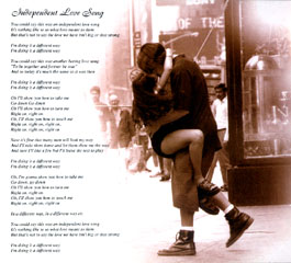 Independent Love Song CD2, back inlay