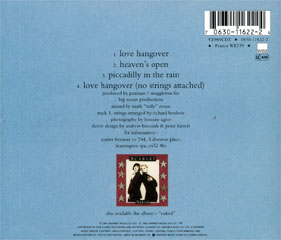 Love Hangover CD2 by Scarlet, back inlay